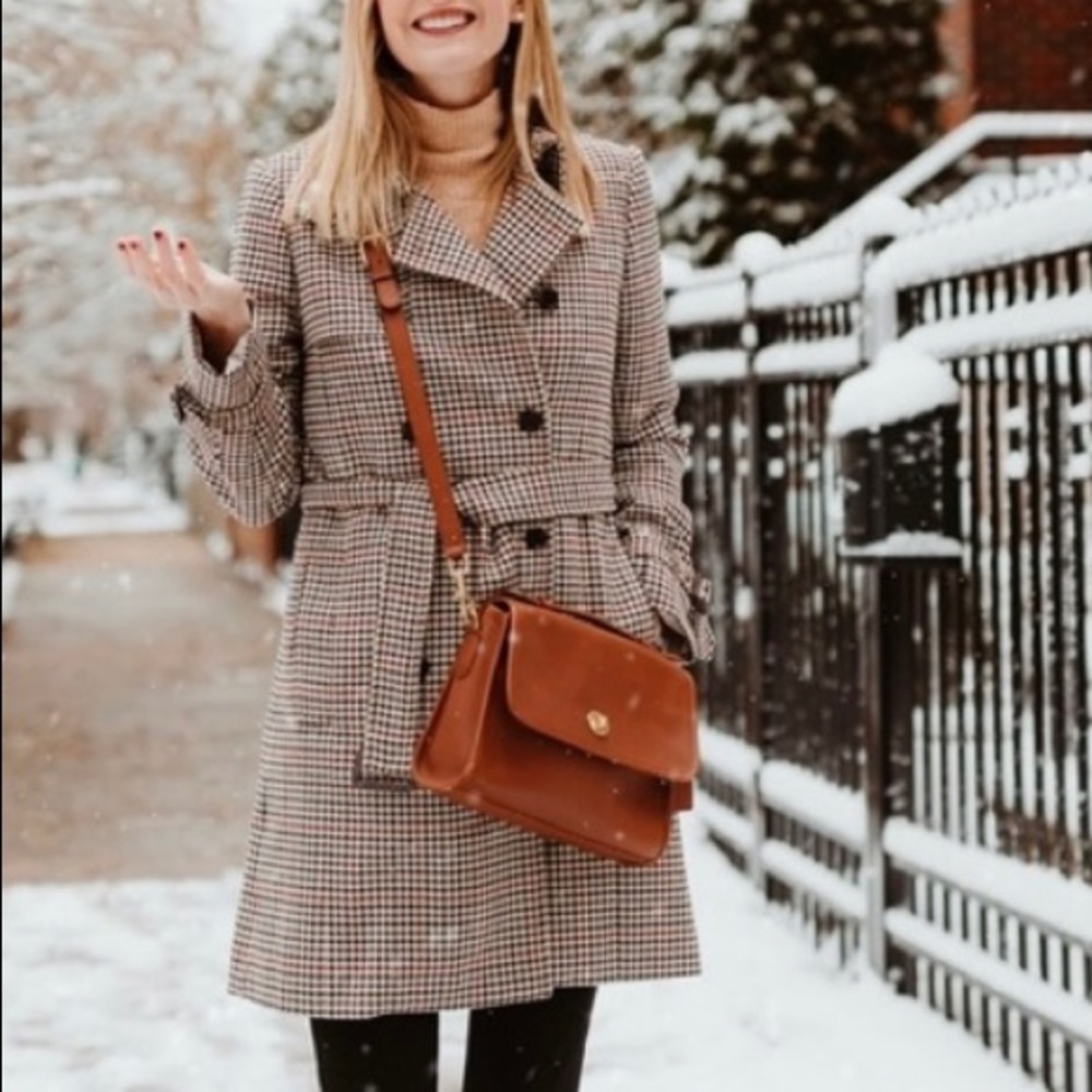 NWOT J.crew icon trench coat  plaid